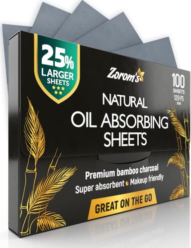 Papiers absorbants huile visage XL – 1pk/100, maquillage-friendly, haute absorption