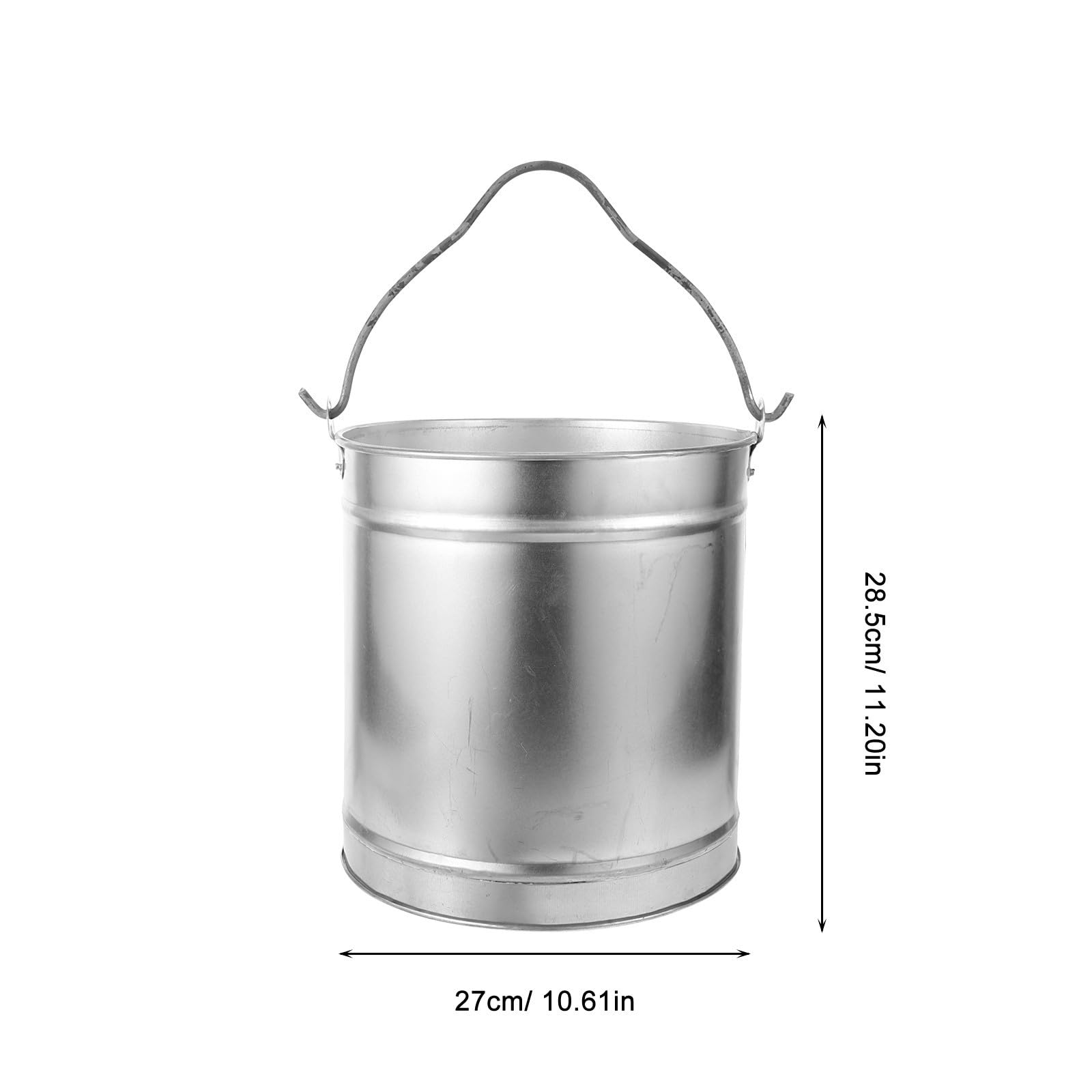 Cubo de Cenizas de Metal Grande de Hierro para Chimenea y Barbacoa