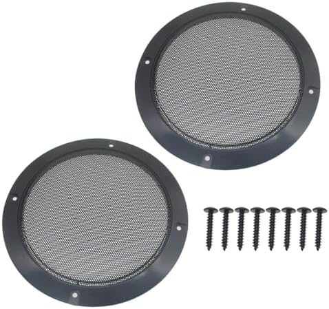 Recoil Subwoofer 10-Inch Steel Mesh Speaker Grill (2-Piece) - Black Subwoofer Protection 10 Speaker Grill Cover