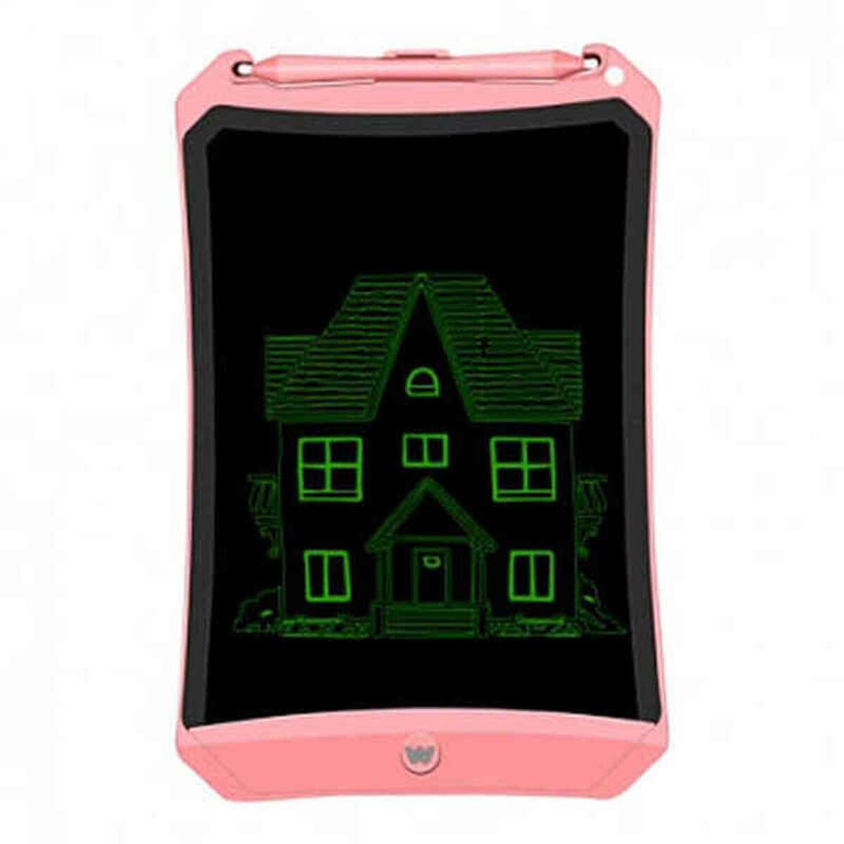 Woxter Smart Pad 90 Pink - Pizarra electrónica, Tableta de escritura de 9", Tonalidad Verde, Sensor de presión (10-200g), pila CR2016, Imanes para Nevera, color rosa
