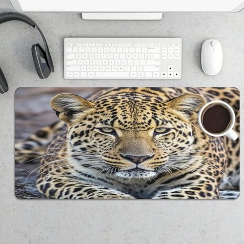 Protector de Escritorio Leopardo African Animal 30x60cm miniatura 5