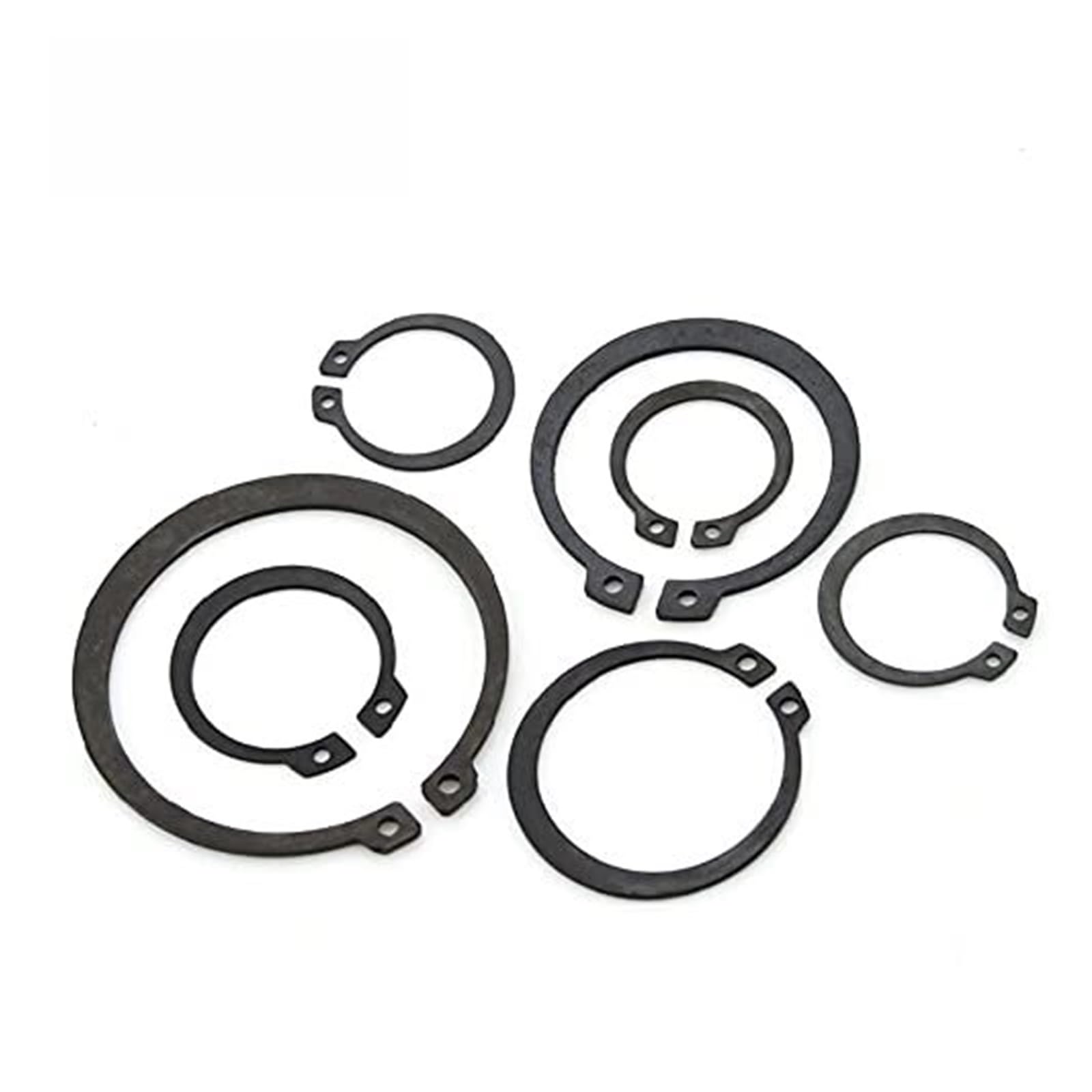Bearing, Circlips for Shaft 65 Manganese Steel Retaining Ring Bearing Retainer Circlip M30-M60 GB894 (10pcs) Wear Resistance(M60)