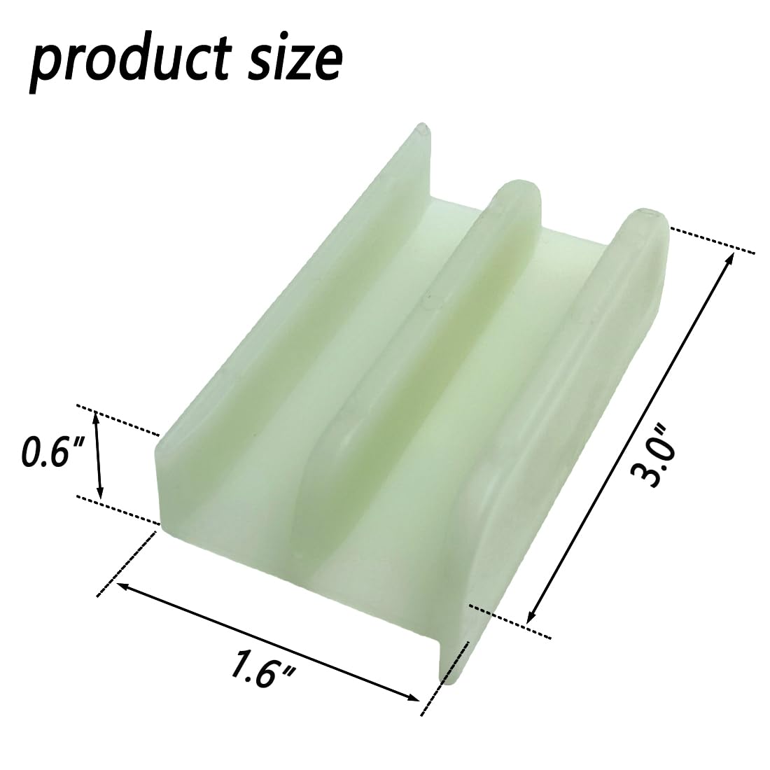 M6209 Schiebetür-Führung Unten Für Duschkabinen – Für Glas Bis 1,27 Cm, PVC, Einfach Montierbar