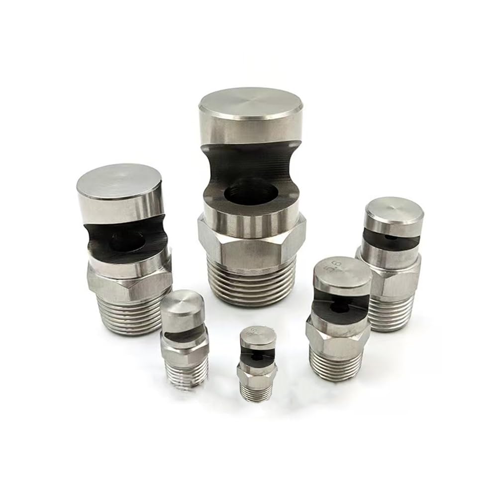 Ugello per idropulitrici in acciaio inossidabile, Ugello a ventaglio piatto 304 SS Filettatura 1/8-3/4 120-150 gradi Confezione da 2 o 5(3/4 Wide Angle Fan Nozzle (Hole Diameter 7.5mm),5pcs)