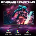 CRUA 32 Zoll Curved Ultrawide Gaming Monitor, 2K QHD(2560x1440), 280Hz,1ms, 1500R, VA, HDR 10, 2xHDMI (2200Hz or 240Hz), DP (280Hz), AdaptiveSync, DCI-P3 90%, SRGB100%, VESA 75x75mm, Augenpflege – Bild 3