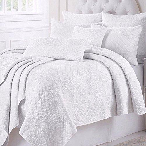Beddingleer Juego de Ropa de Cama de algodón Acolchado, 3 Unidades, tamaño King, 100% algodón Acolchado, Juego de Colcha de Patchwork Cover
