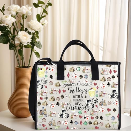 GJTIM Las Vegas Trip Gift Vegas Souvenir Vegas Bachelorette Party Favor Gift Las Vegas Travel Canvas Tote Bag4