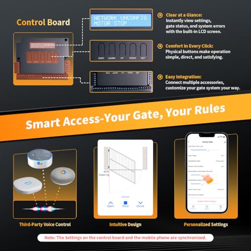 Image of TOPENS XD851S Smart Solar Single Swing Gate Opener Heavy Duty