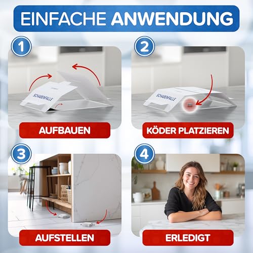Patronus Schabenfalle [9X] mit effektiven & giftfreien Ködertabletten – Ansicht 4