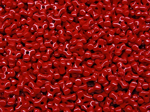 JOLLY STORE Crafts - Tri Beads, Easy-to-Use Reusable Jewelry Making Supplies for Art, Craft Decorations & More, 11 mm Bracelet Beads, Crafted in The USA, Opaque Red, 500 pcs (Pack of 1)