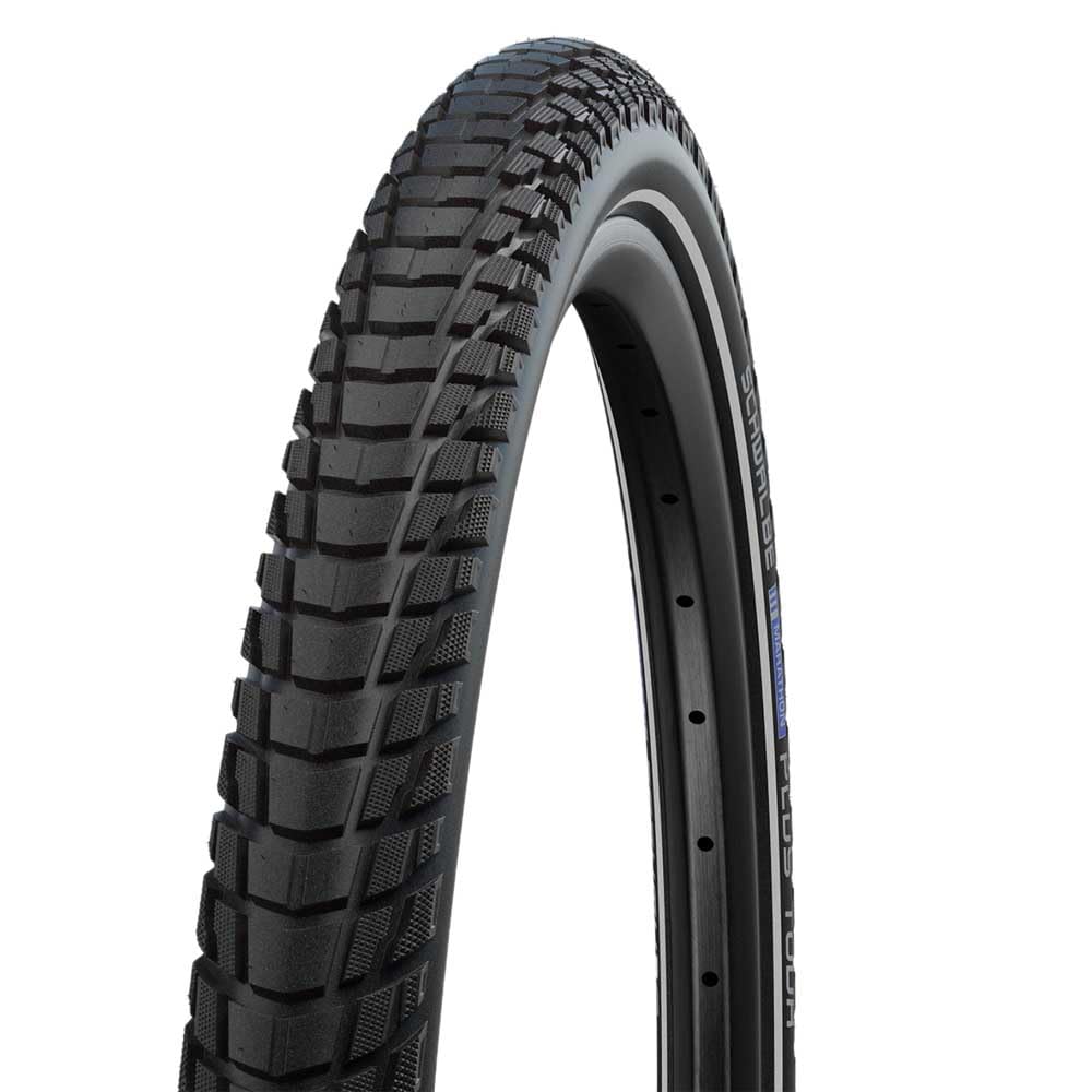 Schwalbe Marathon Plus Tour Performance Line - Pneumatico per bicicletta, in metallo, 28 x 1,​75, colore: nero/​riflettente