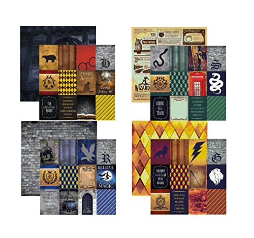 Reminisce Wizard 102-12X12 Scrapbook Papers Set of 4