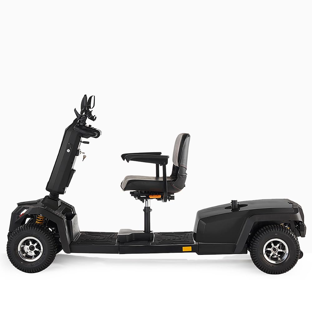 VELECO SHARPY TWIN – Vehículo eléctrico de cuatro ruedas y dos asientos con potente motor y batería de larga duración. (Negro)