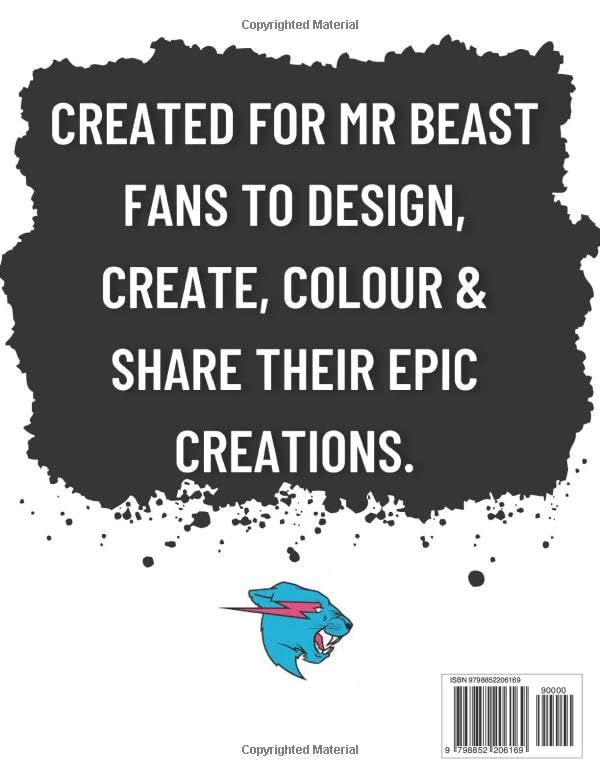 Mr Beast Inspired Colouring Book For All Ages: 40 full pages of Mr Beast images - Perfect gift for Mr Beast fans - Image 2