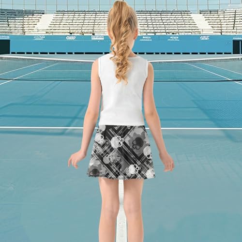 visesunny Girl's Pleated Skirts Golf Athletic Tennis Skort Running Workout Dress with Double Layer Pockets XS-XL3