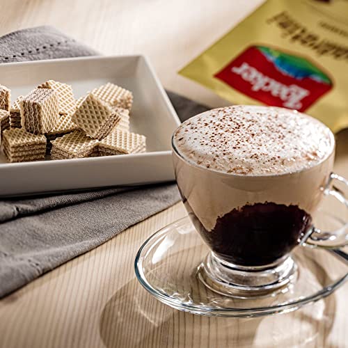 Image of Loacker Quadratini Tiramisu bite-size Wafer Cookies| SMALL Pack of 6 | Crispy Wafers with 4 creamy layers of finest Tiramisu cream filling | great for snacks & desserts | No artificial flavorings, added colors or preservatives | 3.88 oz per bag