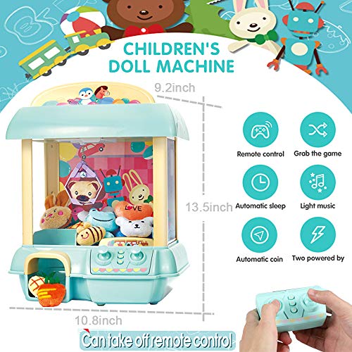 GMAXT Claw Machine,C1 Claw Toy,2.4G Remote Control Automatic or Manual Dual Mode Mini Claw Machine, Intelligent System with Music and Lighting, Giving Children The Best Gift