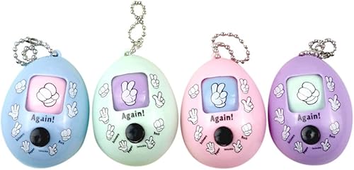 Forart - Juguete de huevo de roca, 4 unidades, tijeras de papel de roca, juguete giratorio aleatorio (color al azar)