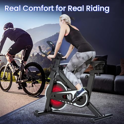 Image of NAYSAYE Exercise Bike, Adjustable Stationary Bikes with Smartphone Mount, Professional Exercise Bike with Digital Pulse Display for Home and Office