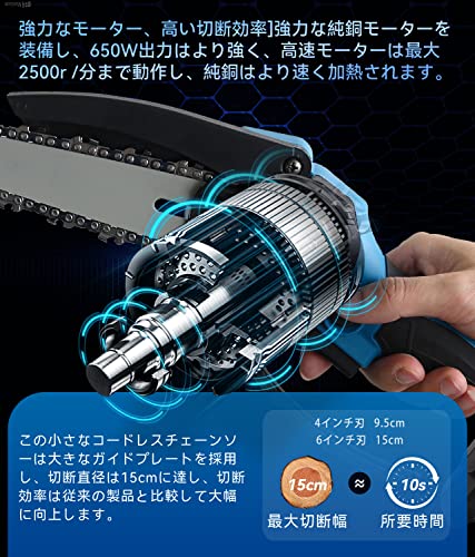 チェーンソー 充電式 ミニ 小型チェーンソー 充電式 電動の