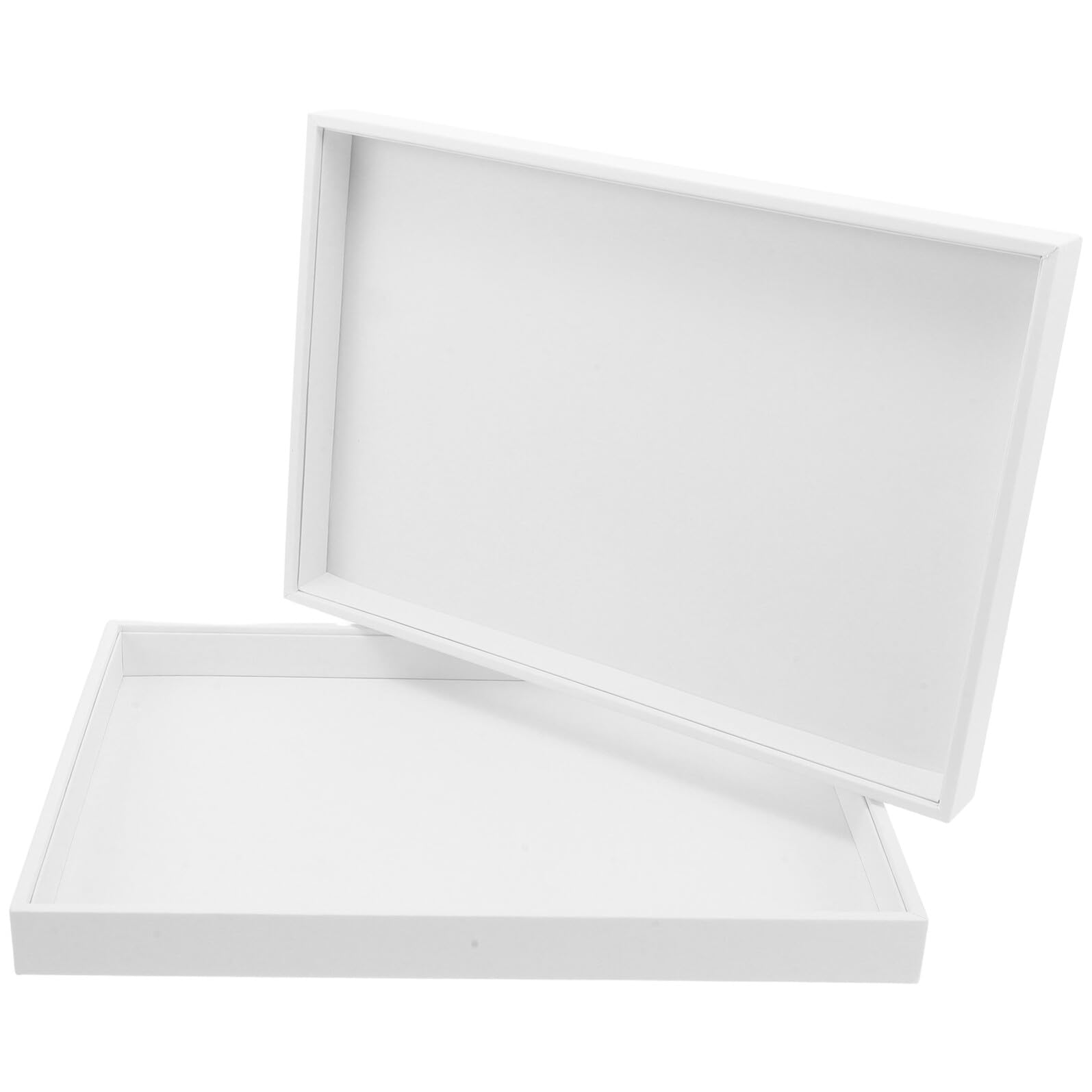 Gatuida 2 piezas Bandejas Apilables Grandes para Joyas con Acabado Lujoso Organizador Flexible para Collares Anillos Pendientes y Pulseras para Tocadores y Almacenamiento Diario