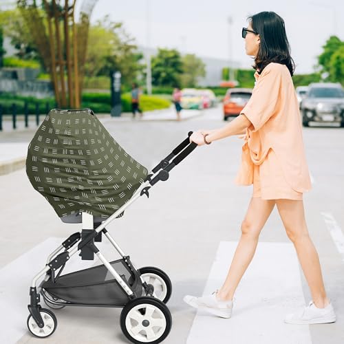 Image of Sweet Jojo Designs Jungle Animals Boy Girl Unisex /Gender Neutral Infant Baby Car Seat Cover Nursing Breastfeeding High Chair Shopping Cart Stroller Carrier Multipurpose Use Green Wildlife Safari Lion