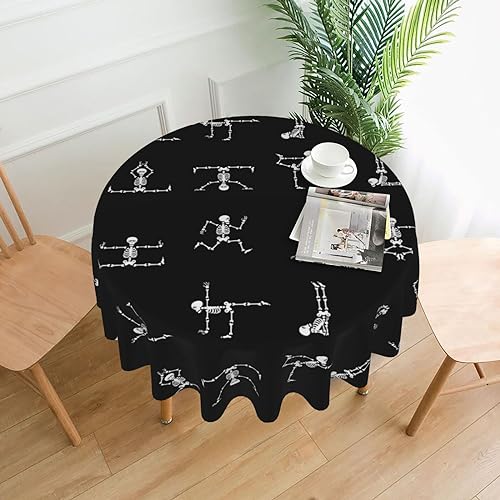 Nappe ronde tête de mort polyester lavable et nappe de table durable - 2