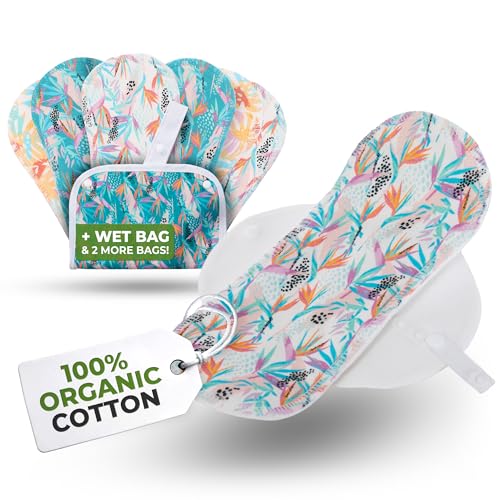 Organic Cotton Reusable Panty Liners for Women & Teens (Small 7-Pack) 100% Breathable & High-Temp Washable Cloth Panty Liners for Vaginal Discharge only Gentle on Skin Stay Fresh & Dry Daily