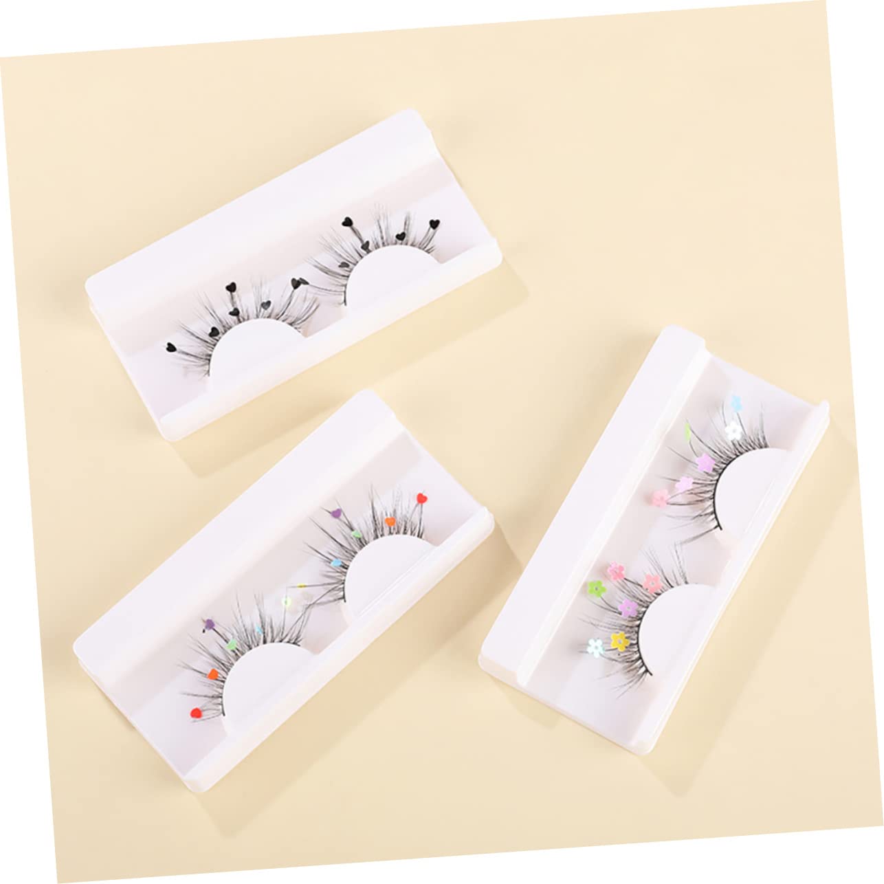 Didiseaon 12 Paia ciglia finte con paillettes ciglia finte di halloween glitter per gli occhi ciglia costume ciglia cosplay extension ciglia glitterate massa estendere 3d Imitazione