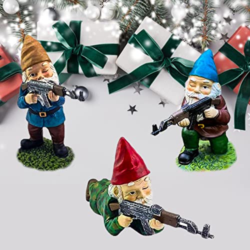 Yytry Military Gnome,Military Garden Gnomes With Gun,Army Gnomes Outdoor Garden Statues,Desktop Indoor Outdoor Lawn Yard Decorations Halloween Holiday Christmas Thanksgiving Gifts (Yellow) Rks542 #TOP5