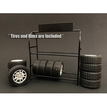 Amazon | American Diorama 1/18 Metal Tire Rack メタルタイヤ