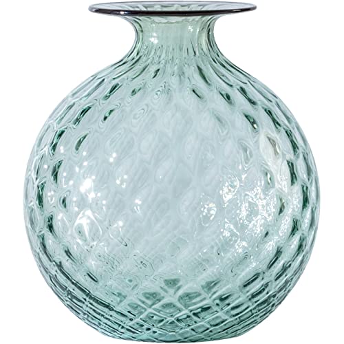  Venini Vaso Monofiore Balloton Verde Rio Filo Rosso Ø 14 cm; H 16,5 cm (5,51º - 6,49º) Kg: ~ 0,45