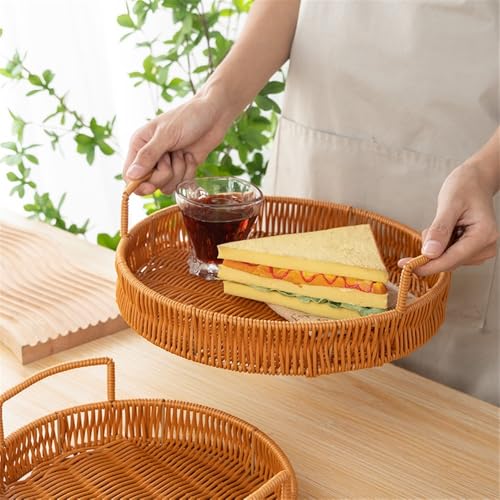 Frutero de ratán tejido a mano, centro de mesa de diseño artesanal 4