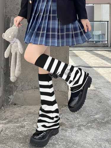 Image of Lebaley Kawaii Leg Warmers Y2K Harajuku Legs Warmer for Girls Women Lolita Accessorie Gothic Long Sock Winter Ankle Warmers