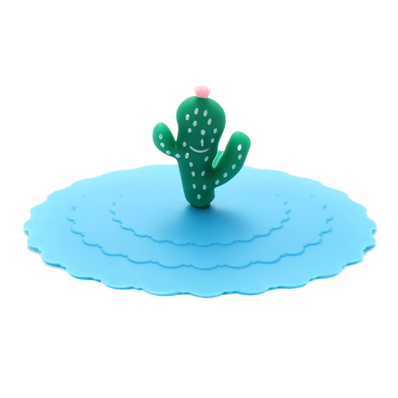 5Pcs 10cm Reusable Silicone Cup Cover Cute Seal Suction Dustproof Leakproof Tea Coffee Lids Cap Accessories For Mugs(Color4)