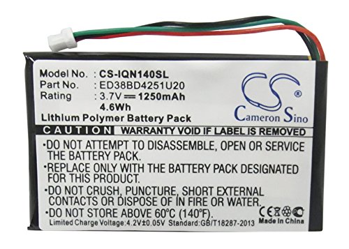 CS Cameron Sino 3.7V 1250mAh Li-Polymer Replacement Battery for Garmin Nuvi 1400, Nuvi 1450, Nuvi 1450T, Nuvi 1490LMT, Nuvi 1490T, ED38BD4251U20