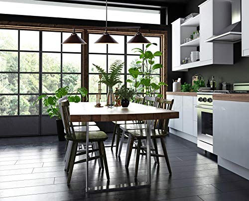 Kenroy Home Kenroy 93247ORB Transitional Three Light Island Pendant from Conical Collection Dark Finish, 13.50 inches, 54 Inch Height, 48 Inch Width, 13.5 Inch Extension, Bronze Metal Shade