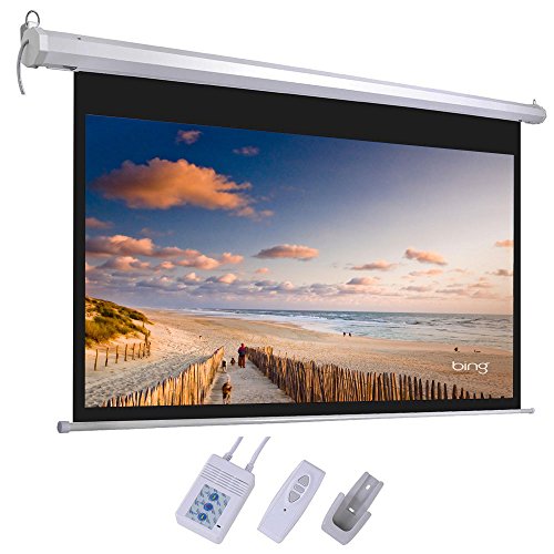 Pantalla de proyector motorizada 92" 16:9 con control remoto miniatura 5