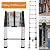 16.4ft Telescoping Ladder Heavy Duty Aluminum Extension Ladder, 330lbs Load Capacity, EN131 Standard, Portable Multi-Purpose Telescopic Ladder, Folded Height 3.1ft, Easy to Transport or Store