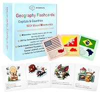 200 Geography Flash Cards for Kids & Adults | Learn Countries & Capitals with Fun Memory Tricks, Games & Illustrations | Includes Country Flags & Fun Facts