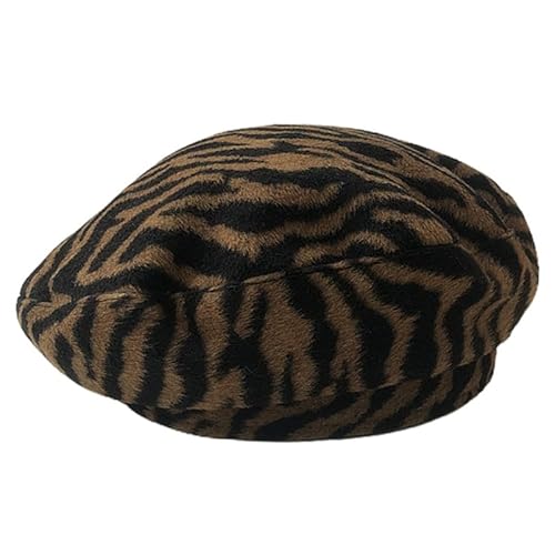 Homoyoyo Warm Winter Beret Hat for Women Fashionable Painter Beret Soft and Cozy for Cold Days Unique and Design Breathable Coffee