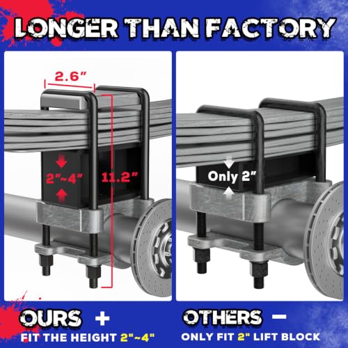 Image of KSP Leveling Lift Kit for 2007-2020 Chevy Silverado 1500 GMC Sierra 1500, 3 inchF+2 inchR Full Suspension Lift Kits Including 3 Inch Front Strut Spacer and 2 Inch Rear Lift Block with Extended U Bolts