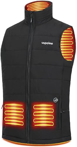 uupalee Men's Heated Vest with Included Battery Pack L