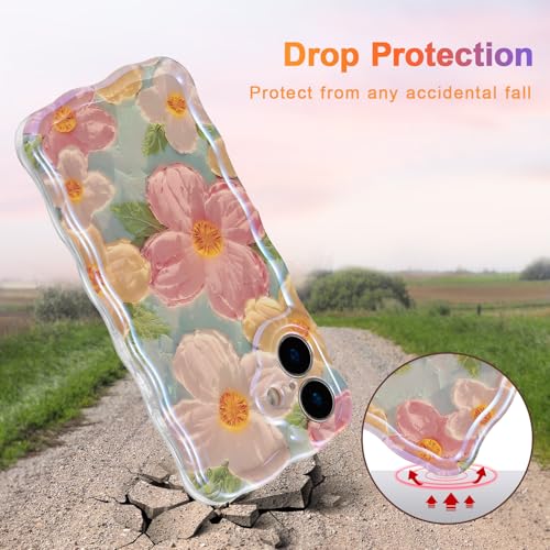 Coque iPhone 17 fleur brillante MagSafe en TPU souple pour téléphone portable femme - 5