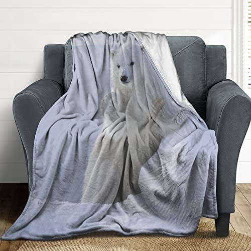 Couverture polaire ours polaire plaid lit chaud couverture hiver flanelle - 7