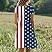 USA Dress Stars Stripe Fashion O Neck Lounge Festival Maternity Casual Short Sleeve Fourth of July Outfit Vestidos De Verano para Mujer 2025