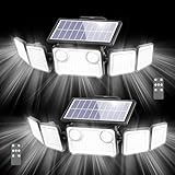 Onforu 6000LM Solar Lights Outdoor, 5 Heads Solar Security Lights with Remote Control,...