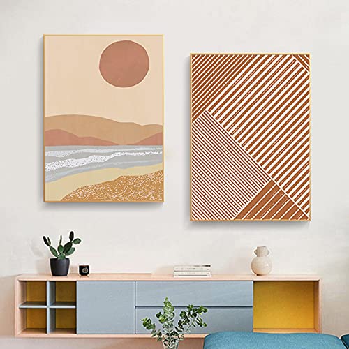 Affiche boho géométrique sans cadre pour habiller un grand mur vide