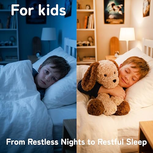 Image of Niuniu Daddy Weighted Stuffed Animals, 14 in 3.5 lbs, Puppy Huggable Plush | Heavy sensory lap pad, lying body pillow for sleeping, machine wash, huggable plushies, soothing gift for kids and adults
