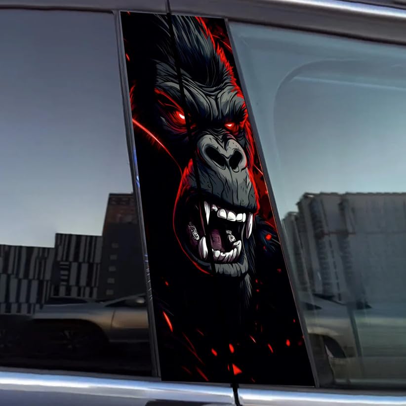 Image of Premium Car Pillar Self-Adhesive Printed Vinyl Sticker, Cool Boy Design, Vehicle Exterior Decor DIY Decal Accessory (M)